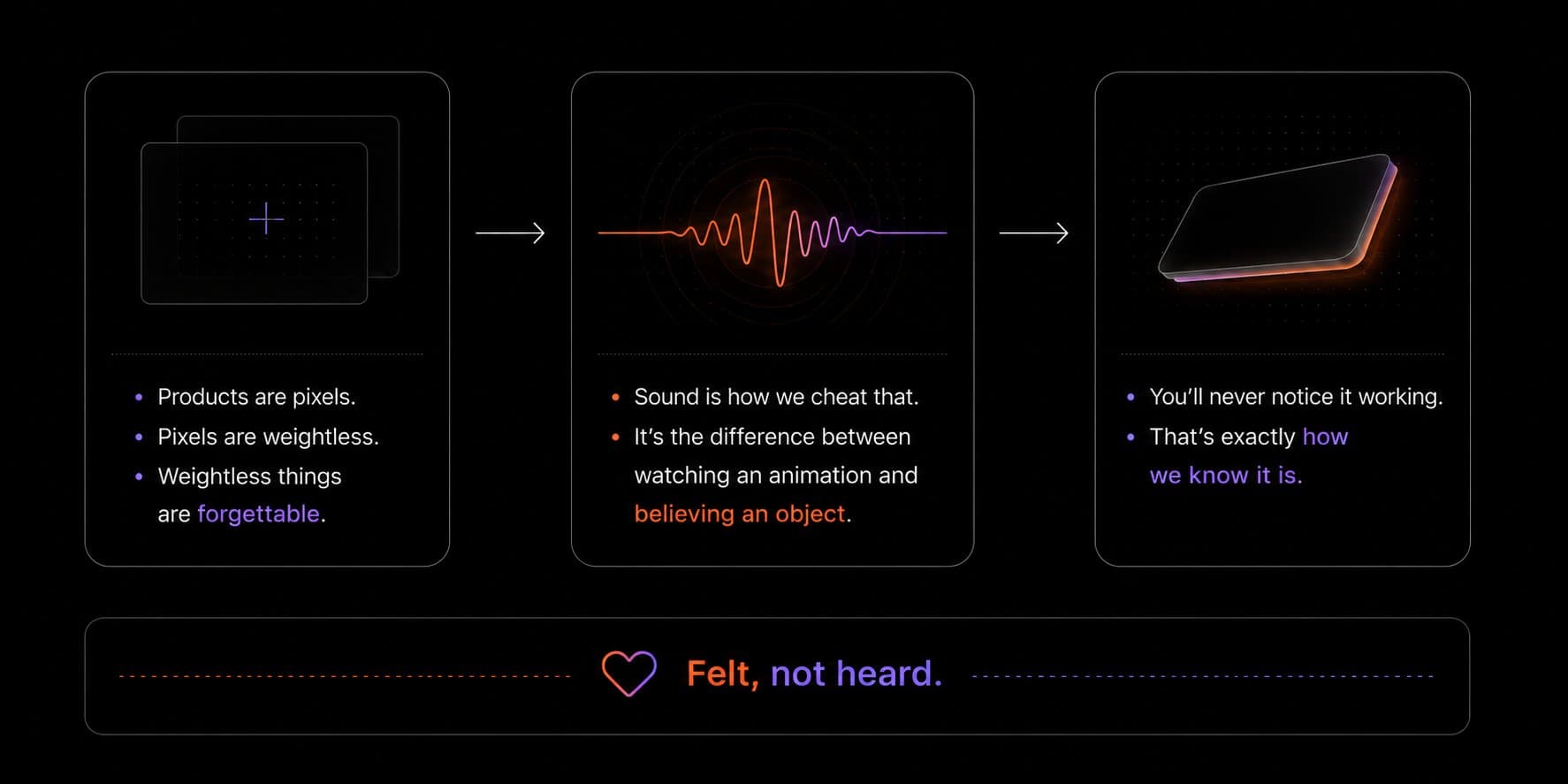Felt, not heard